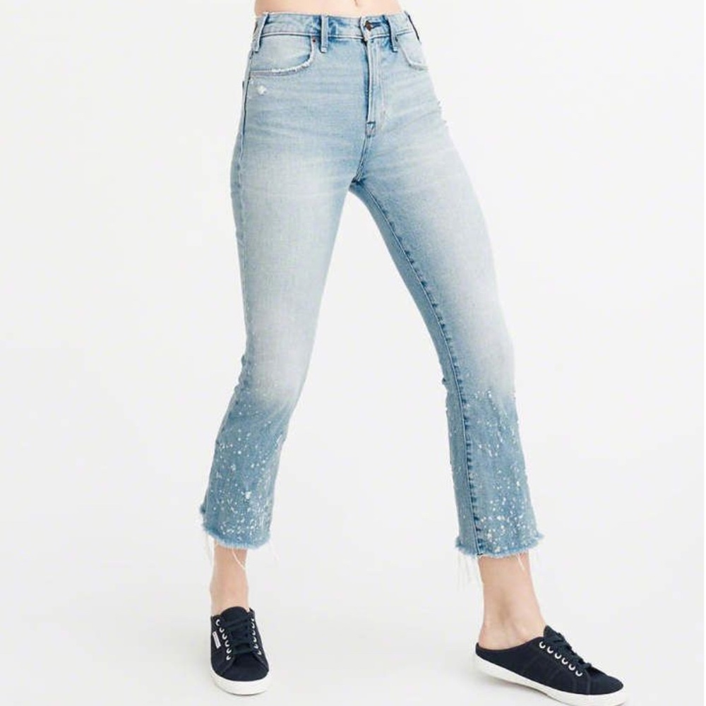 Abercrombie Simone High Rise Ankle Flare Jeans
